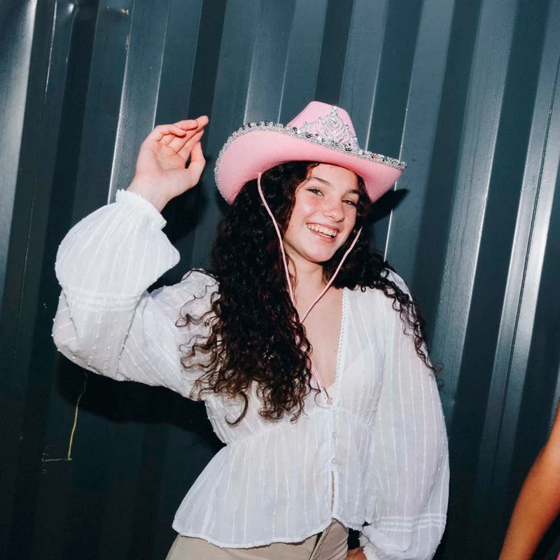 Cowgirl-Hut Krone rosa