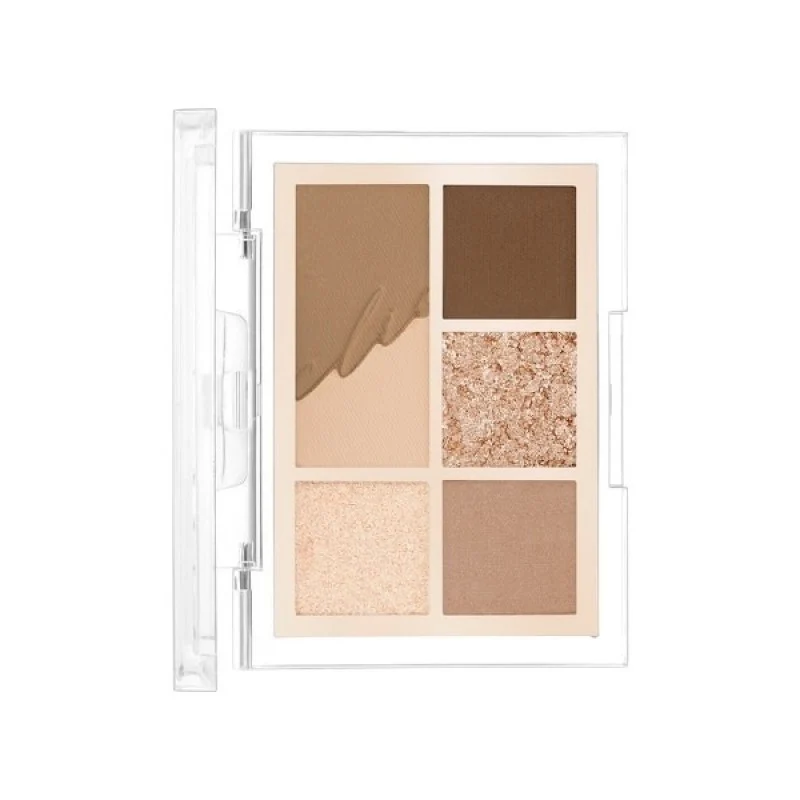 [Self-operated] Korean CLUB CLIO 5-color eyeshadow palette, one set, No. 4, Falling in Nude, matte eyeshadow palette