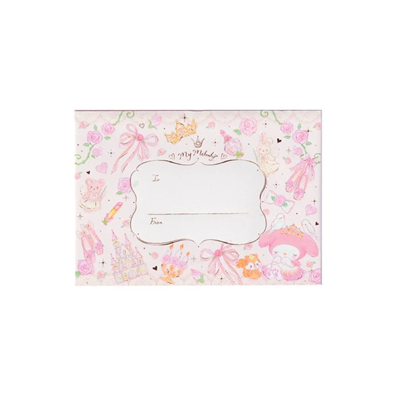 [Self-operated] Japan Sanrio set letter paper Melody card communication paper 8 pieces cartoon envelopes 4 pieces including note paper tube