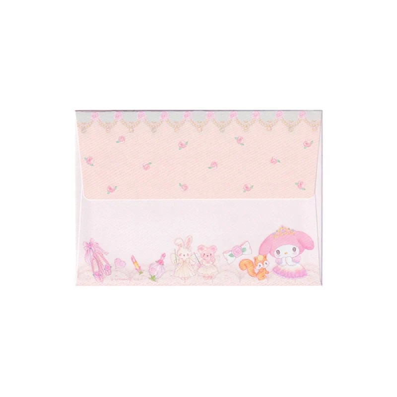 [Self-operated] Japan Sanrio set letter paper Melody card communication paper 8 pieces cartoon envelopes 4 pieces including note paper tube