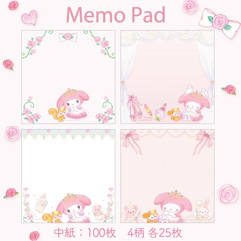 [Self-operated] Japan's Sanrio note pad Melody model 100 pages of convenient and compact note pad note paper