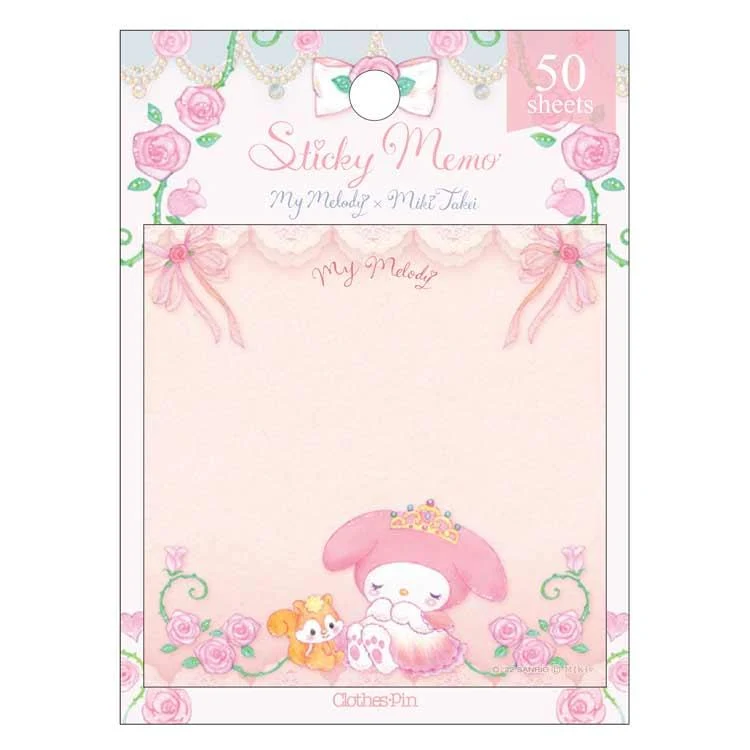 [Self-operated] Japan's Sanrio note pad Melody model 50 pieces of convenient and compact recording note paper