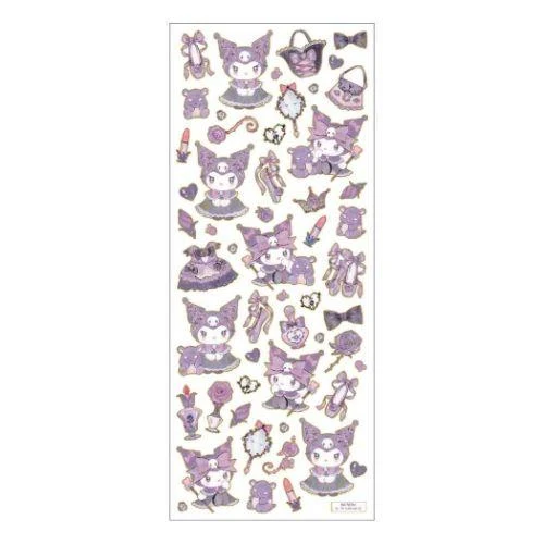 [Self-operated] Japanese Sanrio aluminum foil transparent seal sticker Kuromi style cartoon sticker