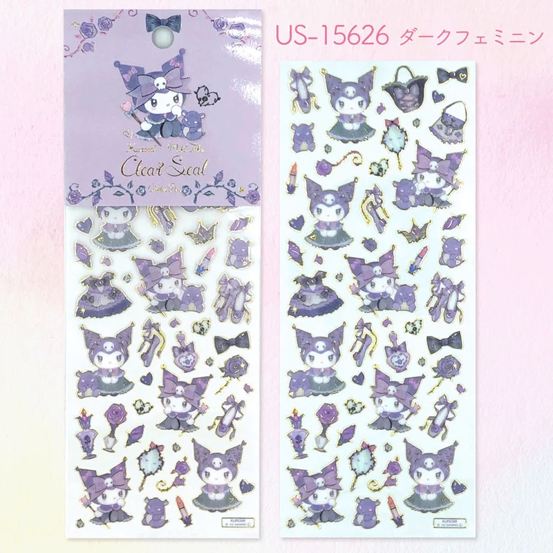 [Self-operated] Japanese Sanrio aluminum foil transparent seal sticker Kuromi style cartoon sticker