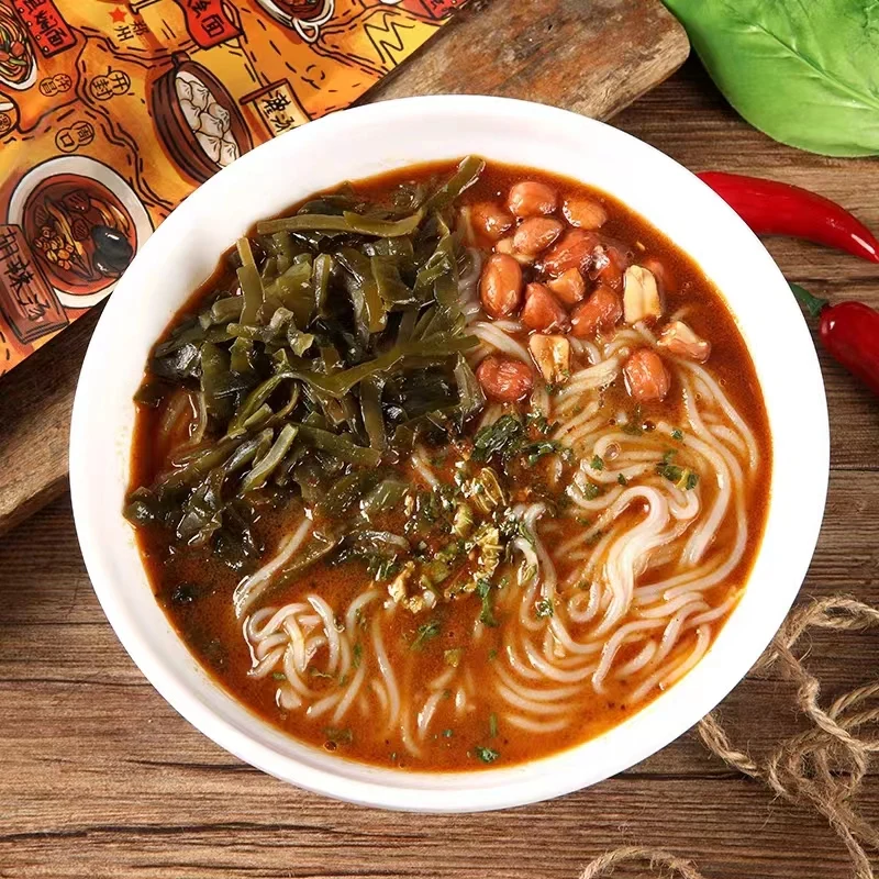 [Self-operated] China Wanhe Sesame Rice Noodles 243g Instant Brewed Yunnan Cross-Bridge Rice Noodles Vermicelli Fat Sauce Rice Noodles