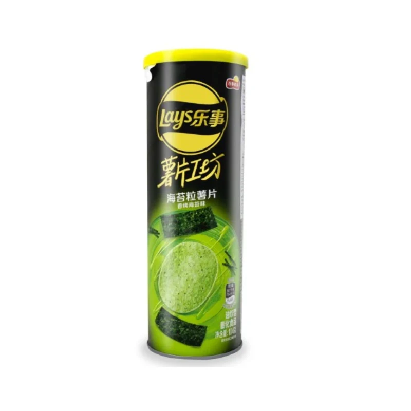 [Self-operated] China Pepsi LAY'S Potato Chip Factory Seaweed Potato Chips 104g/can Roasted Seaweed Flavor
