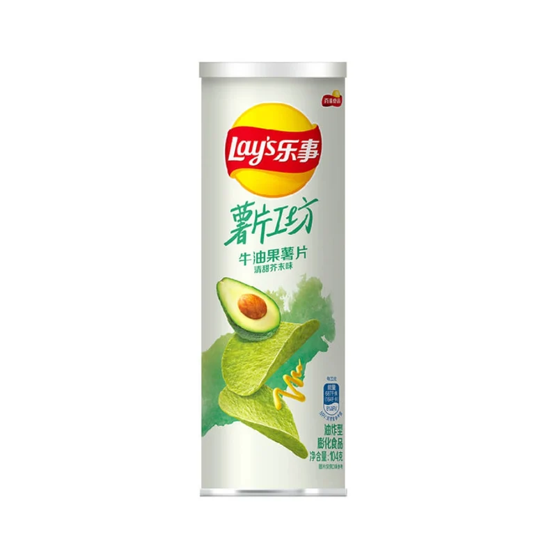 [Self-operated] China Pepsi LAY'S Potato Chip Factory Avocado Potato Chips 104g/can, sweet mustard flavor