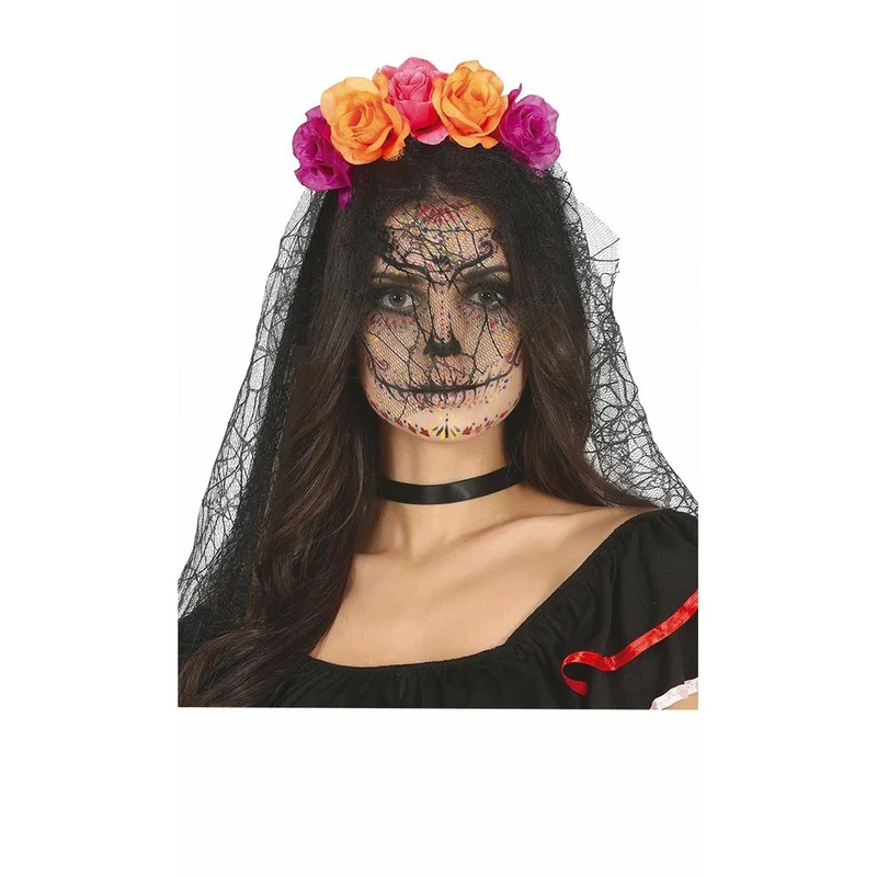 Haarreif Catrina Blumen mit Schleier