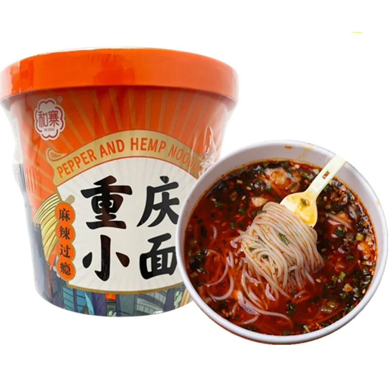 [Self-operated] China HEZHAI Chongqing Noodles 145g Instant Food Instant Noodles Late Night Snack Lazy Breakfast Bucket Instant Noodles