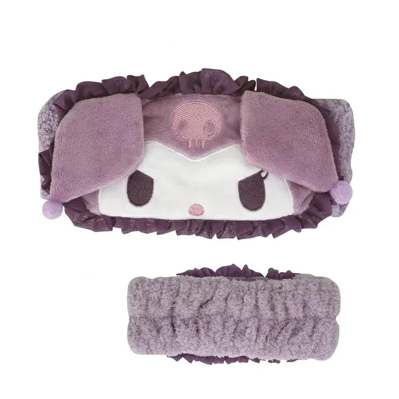 [Self-operated] Japan's Sanrio ruffled sports face wash headband Kurome style 1 pack essential tool for home face wash
