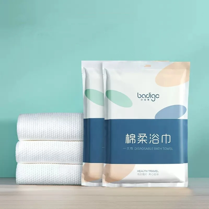 [Self-operated] China Badigo Disposable Thick Soft Bath Towel 70cm*140cm 1 Pack Thickened 80% Three Seconds Water Absorbent Soft Skin Friendly Effective Sterilization Travel Essentials