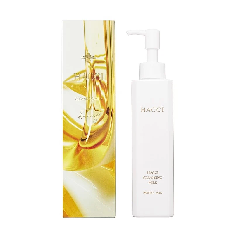 [Self-operated] Japanese HACCI Huaqi Laopu Honey Essence Moisturizing Cleansing Milk New Packaging 190ml Gentle Makeup Remover Multi-effect Skin Care
