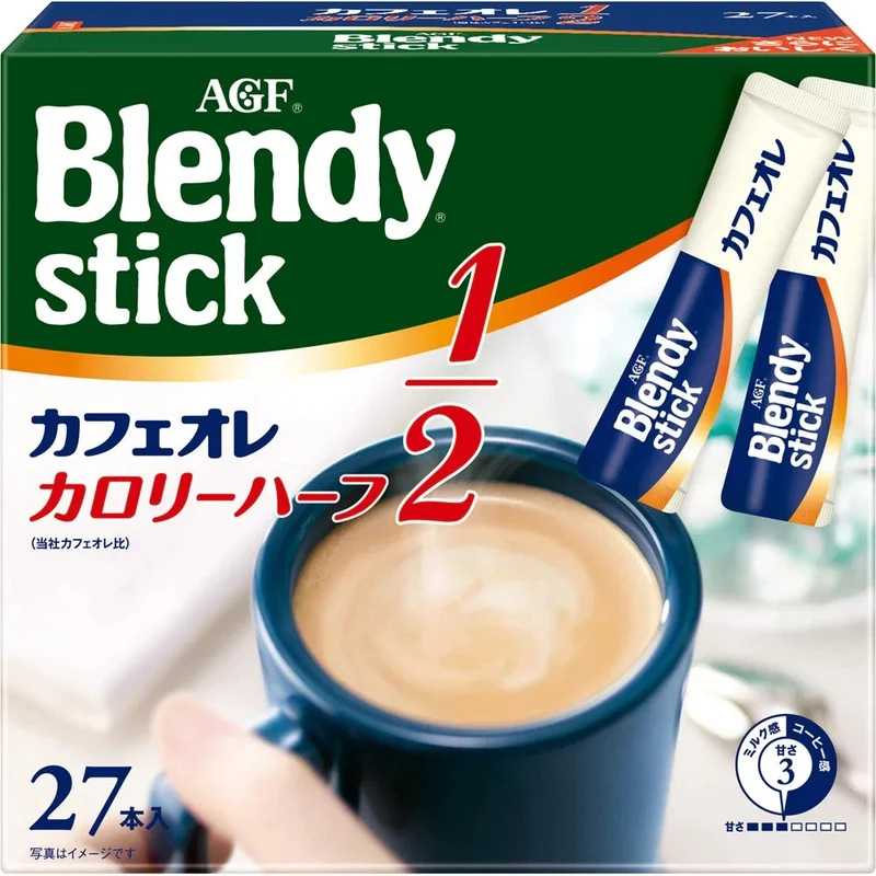 [Self-operated] Japan AGF BLENDY 27-in-XNUMX instant low-calorie low-calorie low-fat milk coffee XNUMX packs