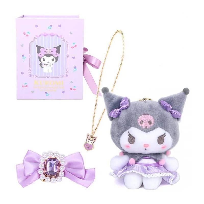 [Self-operated] Japanese Sanrio pendant gift box shiny gem Kuromi 4-piece set birthday gift holiday gift
