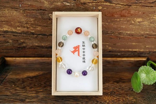 [Self-operated] Japan's Sensoji Temple Imperial Guard, Avalokitesvara Bodhisattva, consecrated seven-jewel bracelet, good luck wish-fulfillment bracelet