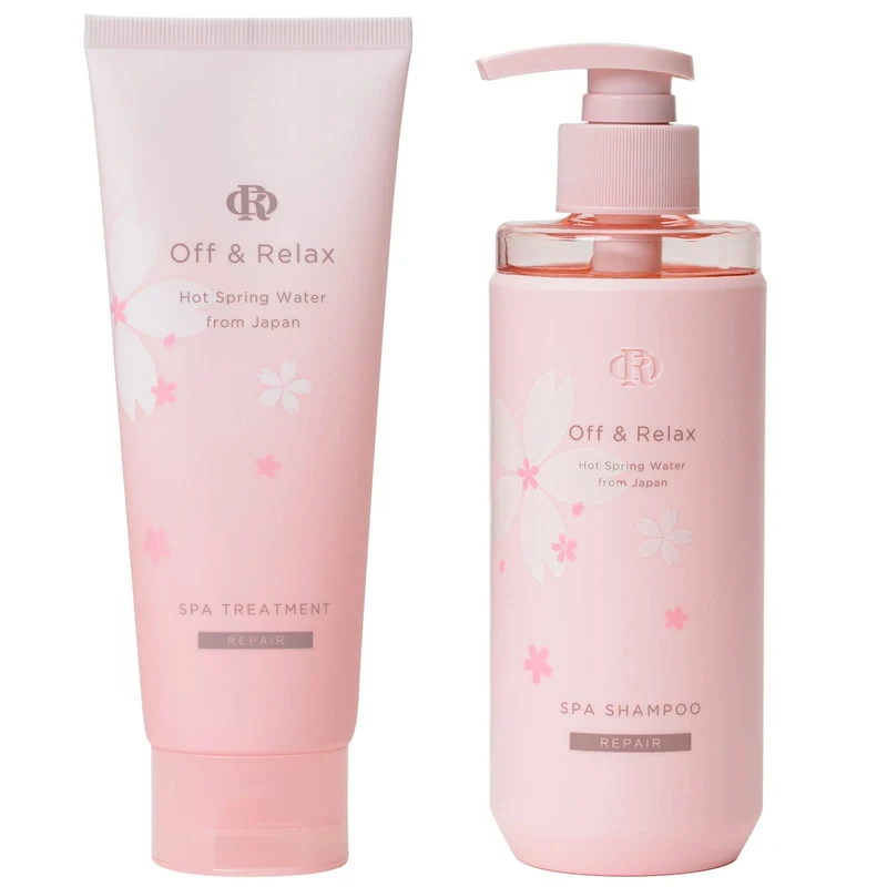 [Self-operated] Japan Off&Relax Spring Limited OR Night Sakura Washing Case Shampoo 260ml + Conditioner 150ml Gentle cleansing, repairing, plumping and fluffy, improving frizz