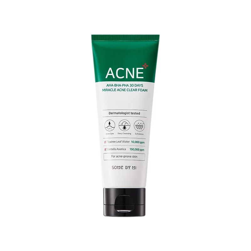 [Self-operated] Korea SOME BY MI Saber Honey Salicylic Acid Acne Cleansing Milk 100g Acne Purifying, Oil Control, Diminishing Acne Marks, Cleaning Pores Facial Cleansing Milk
