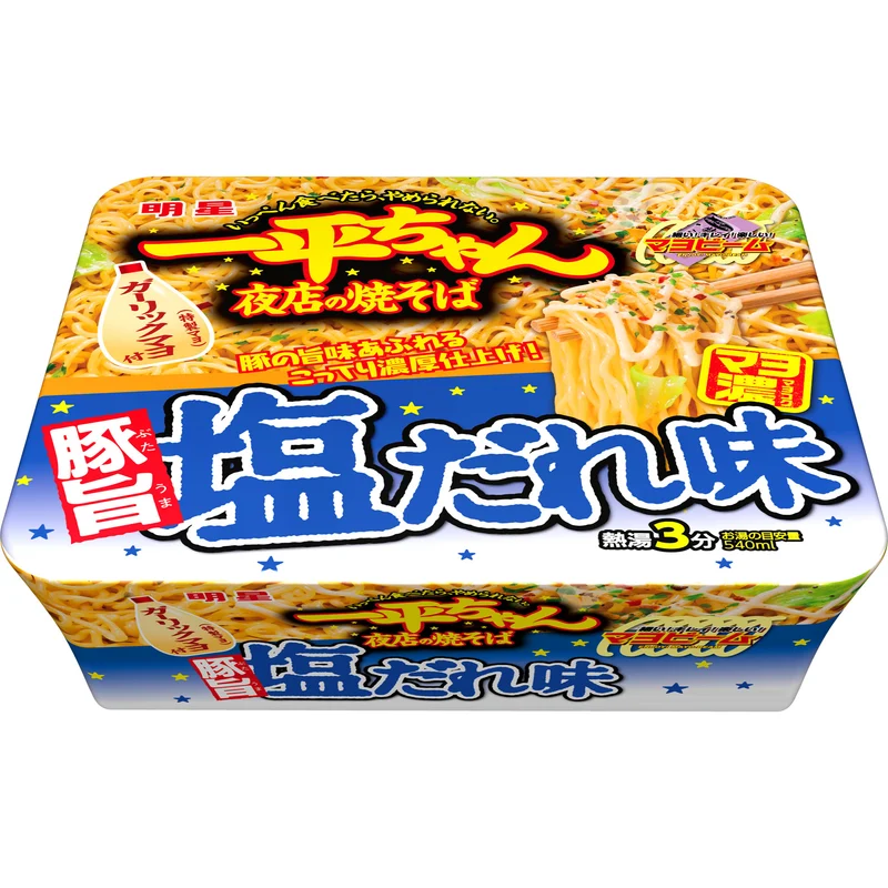 [Self-operated] Japanese MYOJO Star Ippei Sauce Nightclub Fried Noodles Pepper and Salt Flavor 132g Ramen Instant Noodles Late Night Snack