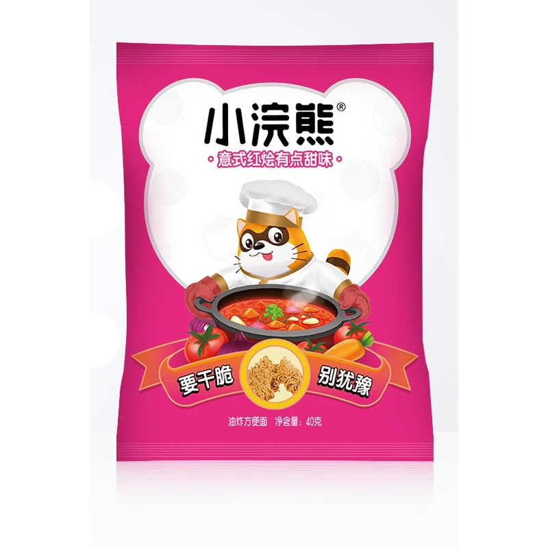[Self-operated] Taiwan UNIF Little Raccoon Series Crispy Noodles Italian Red Braised Flavor 40g Childhood Memories Ready-to-eat snacks are crispy and delicious, a must-have for watching dramas