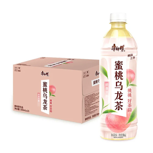 [Self-operated] China MASTER KONG Peach Oolong Tea 500ml 1 bottle, sweet peach tea and fruit blend