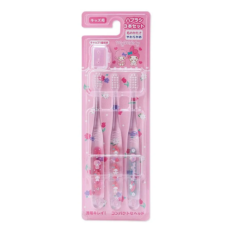 [Self-operated] Japan's Sanrio children's toothbrush Melody 3-pack with transparent soft bristles