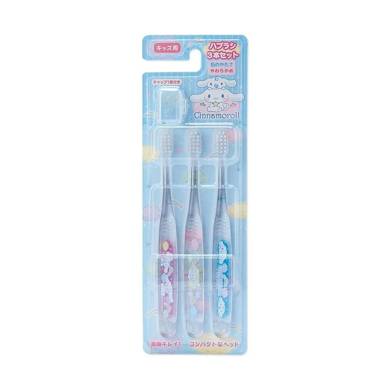[Self-operated] Japanese Sanrio children's toothbrushes for big-eared dogs, 3 pack, transparent soft bristles