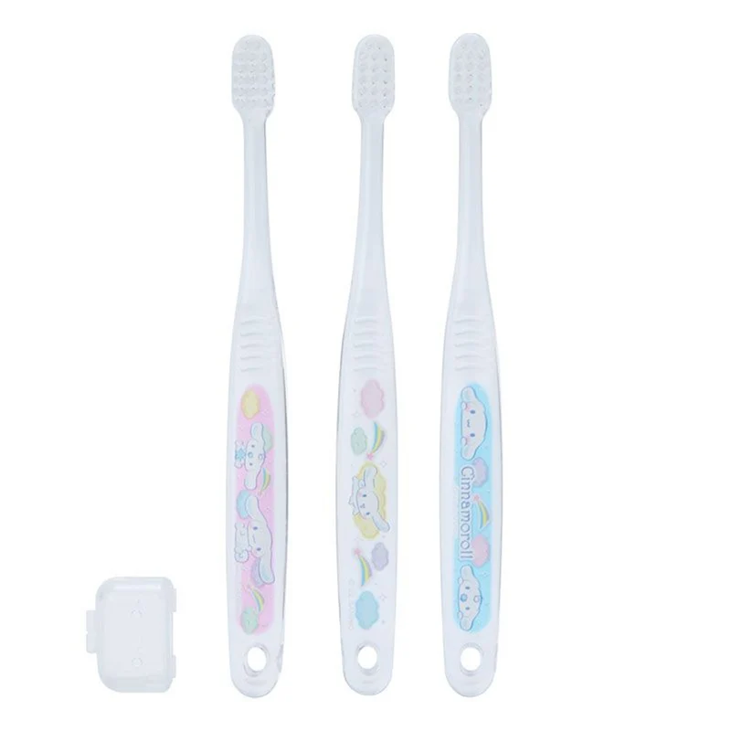 [Self-operated] Japanese Sanrio children's toothbrushes for big-eared dogs, 3 pack, transparent soft bristles