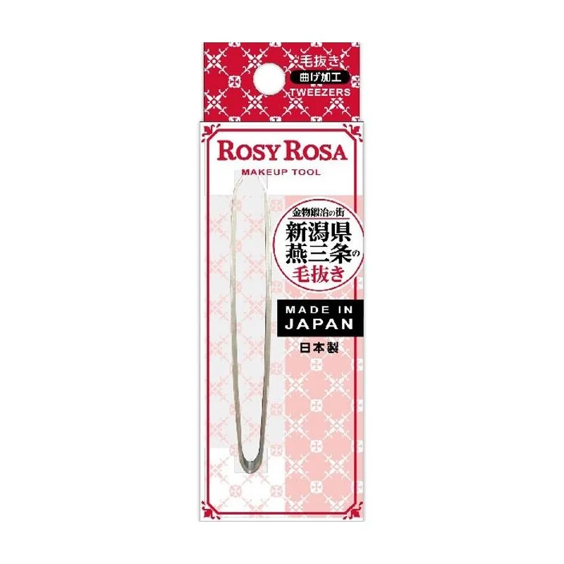 [Self-operated] Japanese ROSY ROSA hair plucking tweezers 1 pack curved epilator small tweezers