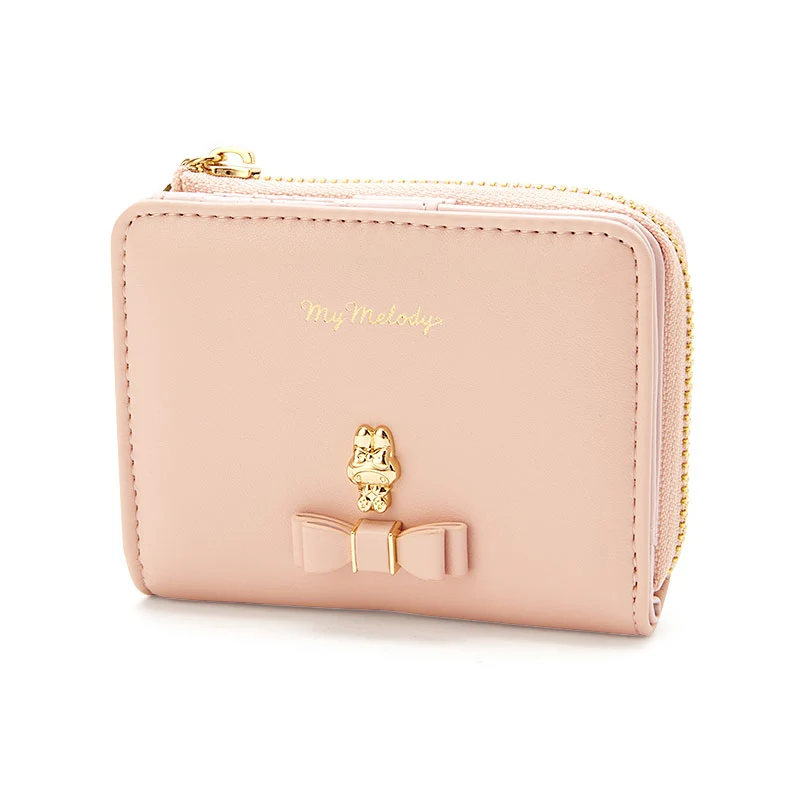 [Self-operated] Japanese Sanrio cute short card holder wallet Melody bow card holder