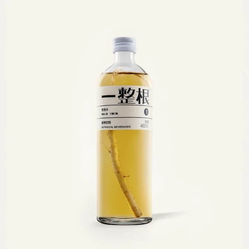 [Self-operated] China Hardcore Research Institute Whole Ginseng Water No. 1, Elegant Jasmine Flavor 480ml Late Night Water Ginseng Plant Sugar-free Internet Celebrity 0 Fat 0 Sugar Drink