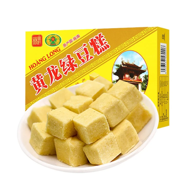 [Self-operated] Vietnam HUANG LONG Huanglong Mung Bean Cake 200g Childhood Taste Internet Celebrity Zero Food Office Snack
