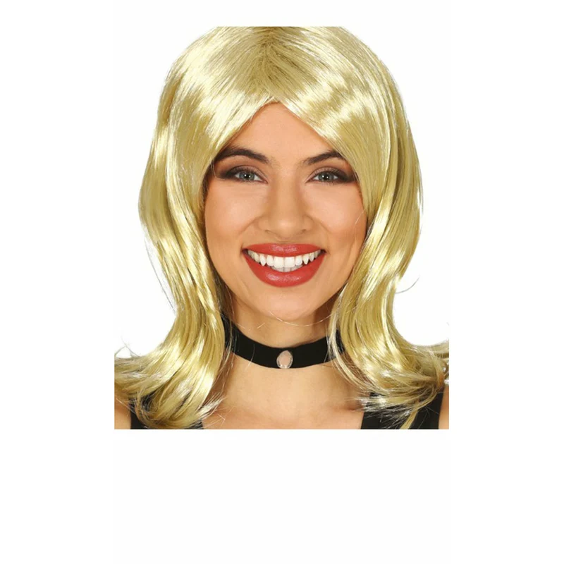 Lange stumpfe blonde Perücke