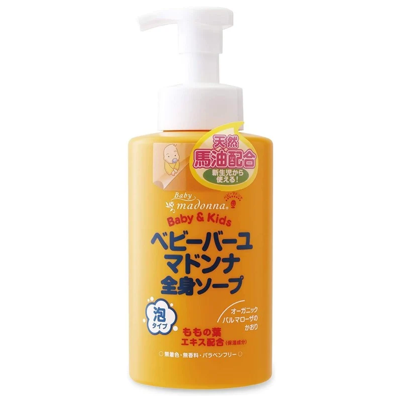 [Self-operated] Japan Madonna Baby Horse Oil Shower Gel Shampoo 380-in-XNUMX XNUMXml