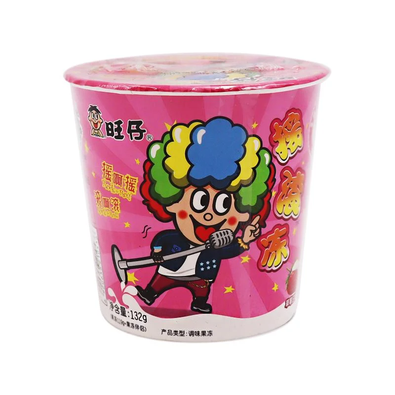 [Self-operated] China Want Want Wangzai Rock Jelly Strawberry Flavor 132g Shake Jelly Sticky Powder Jelly Pudding Internet Celebrity Snacks with a Smooth Taste