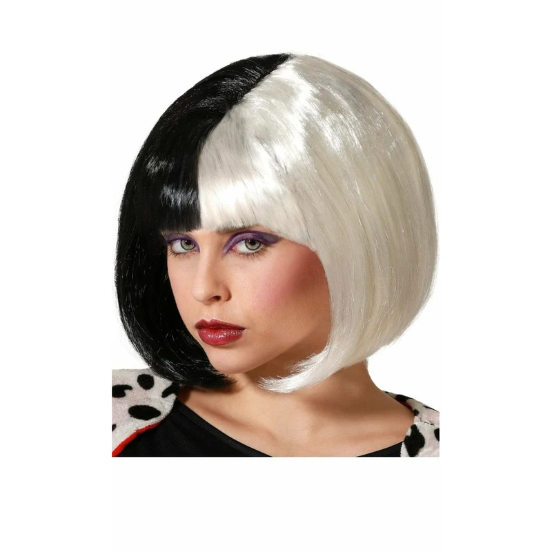 Kurze Cruella-Perücke