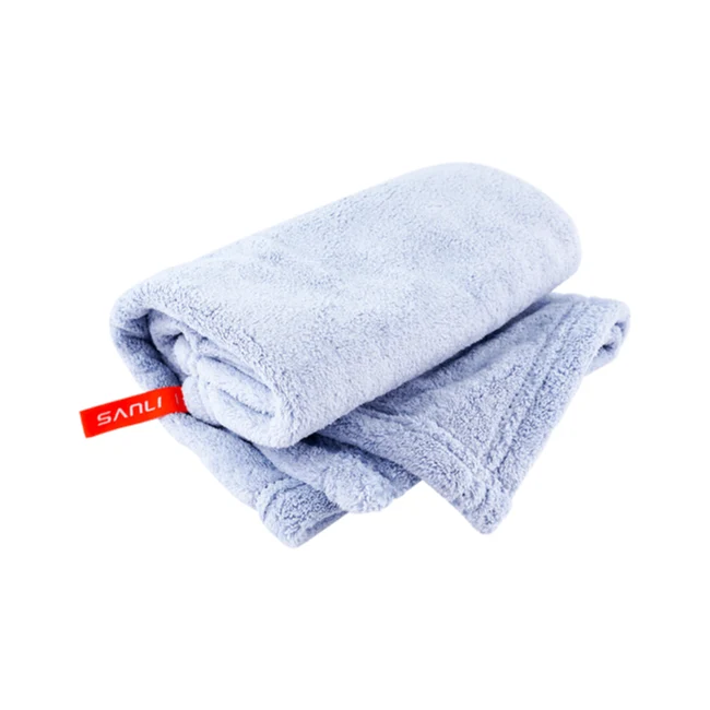 [Self-operated] China SANLI Thickened Face Wash Absorbent Towel 35cm*75cm Blue 1 Pack Cotton Fast-Absorbing Antibacterial No Shedding