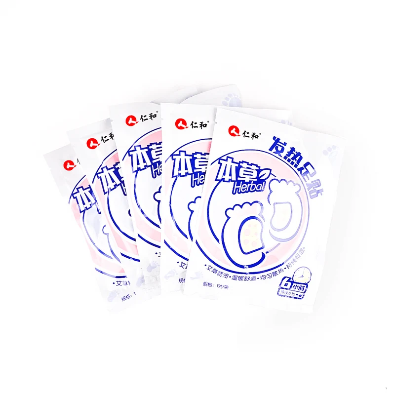 [Self-operated] China RENHE Herbal Heating Foot Patch 2 pieces * 5 bags, anti-cold mugwort self-heating warm baby