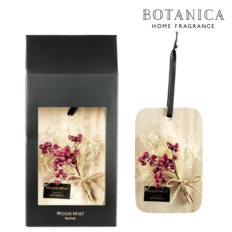 [Self-operated] Japanese BOTANICA flower and plant tag aromatherapy sachet fragrance cherry red berry 1 set fireless aromatherapy indoor car fragrance pendant