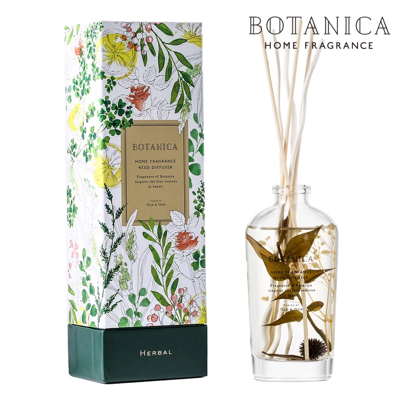 [Self-operated] Japan BOTANICA Flower and Grass Essential Oil Aromatherapy Flower and Grass Series Fragrance Emerald Cedar 170ml Fireless Aromatherapy Indoor Diffusing Perfume Stick