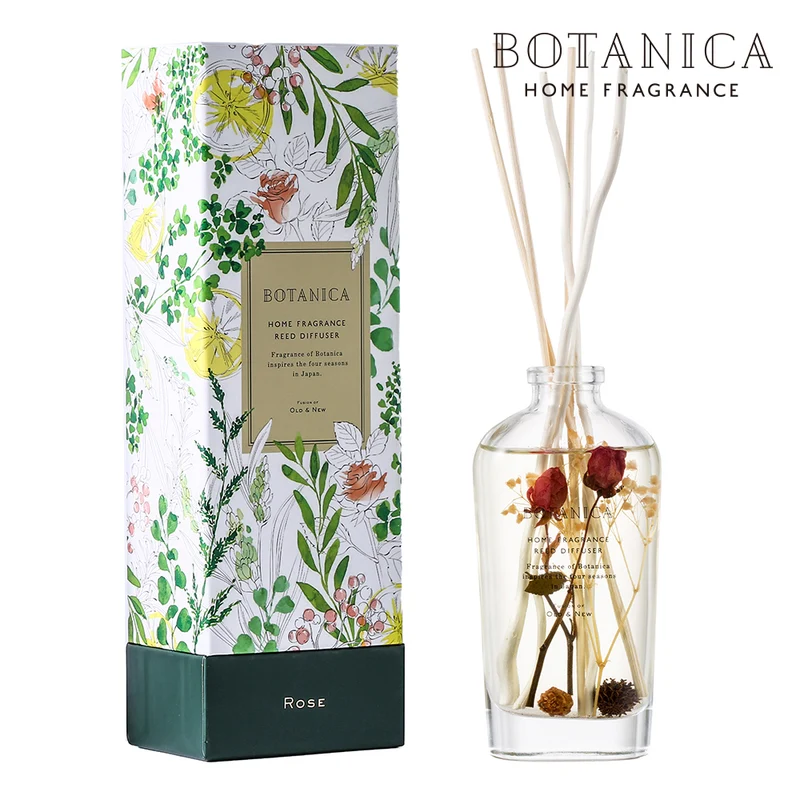 [Self-operated] Japan BOTANICA Flower and Grass Essential Oil Aromatherapy Flower and Grass Series Fragrance Centifolia Rose 170ml Fireless Aromatherapy Indoor Diffusing Perfume Stick