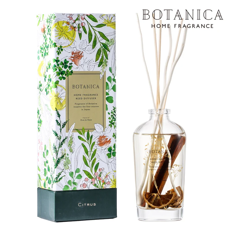 [Self-operated] Japan BOTANICA Flower and Grass Essential Oil Aromatherapy Flower and Grass Series Fragrance Lime Basil 170ml Fireless Aromatherapy Indoor Diffuse Perfume Stick
