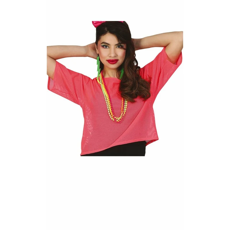 Netz T-Shirt neonrosa