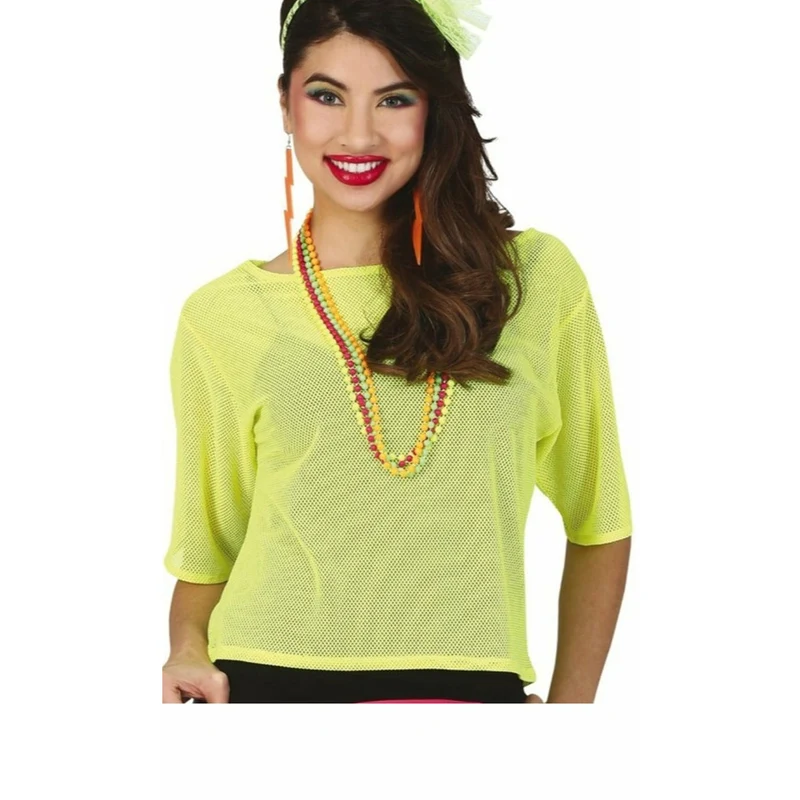 Netz T-Shirt Neongelb