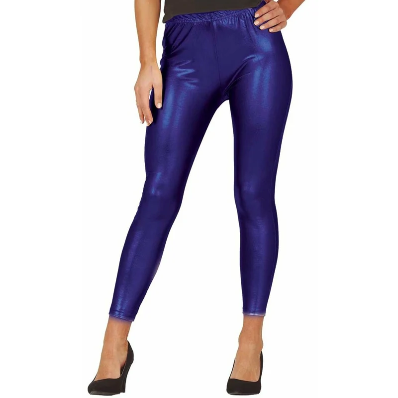 Leggings Metallic Blau