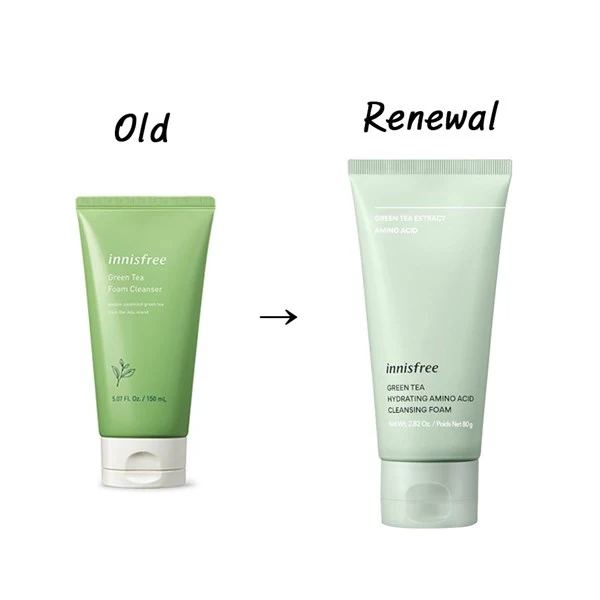 [Self-operated] Korean INNISFREE Green Tea Extract Moisturizing Amino Acid Cleanser 150g Moisturizing and Oil Control Deep Cleansing