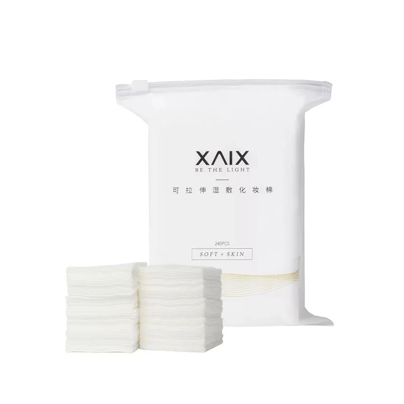 [Self-operated] China XAIX Stretchable Mummy Wet Compress Cosmetic Cotton, 240 pieces, ultra-thin cotton non-woven fabric, super elastic, can be stretched to 18-23cm