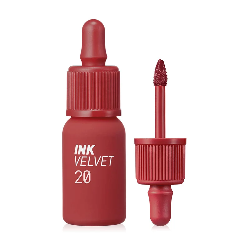 [Self-operated] Korean CLUB CLIO PERIPERA Velvet Ink Lip Glaze 4g Long-lasting Color #20 Classy Plum Rosr Retro Rose Red
