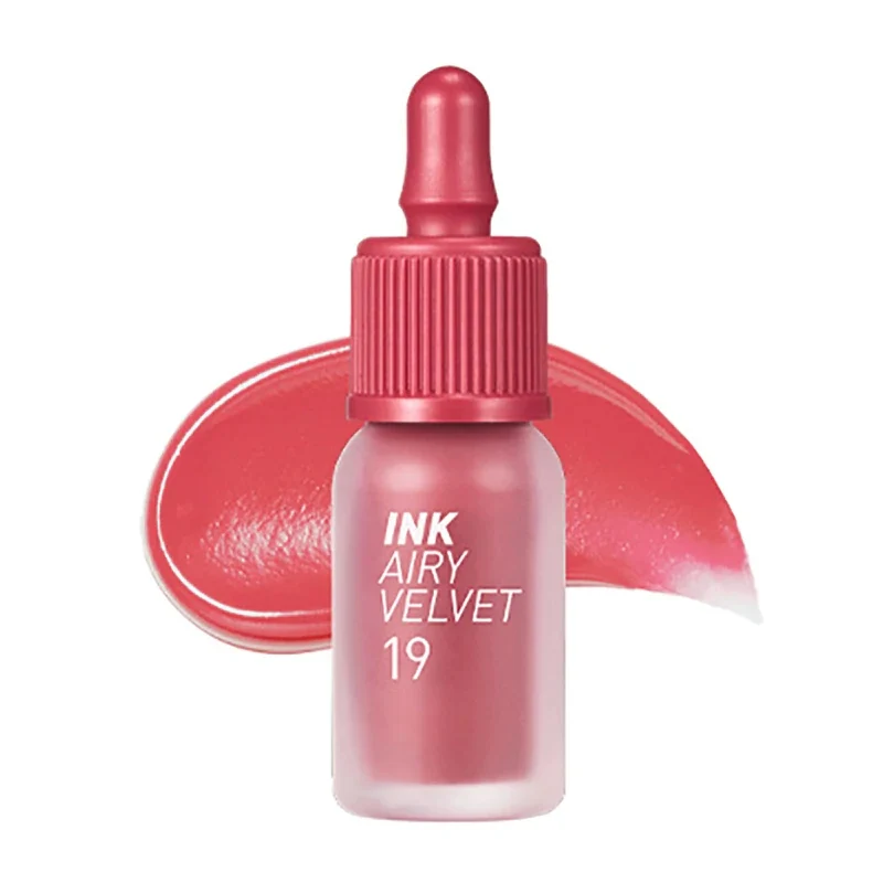 [Self-operated] Korean CLUB CLIO PERIPERA air velvet ink lip glaze 4g long-lasting color #19 Elf Light Rose Elf Rose Powder