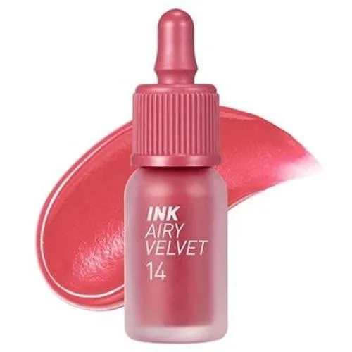 [Self-operated] Korean CLUB CLIO PERIPERA air velvet ink lip glaze 4g long-lasting color #14 Rosy Pink rose candy powder