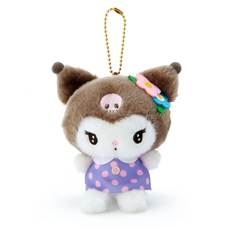 [Self-operated] Japanese Sanrio mascot car bag bag charm keychain Kuromi dot skirt style 1 pack